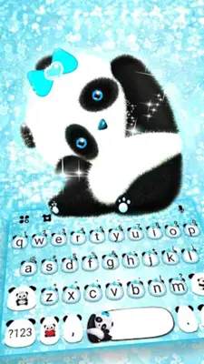 Blue Glitter Panda Theme android App screenshot 4